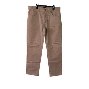 Michael Kors Men's 32/30 Khaki Pants With Flashy Metal MK Patch 32x29